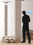 Mollywell Wood Slat Wall Panels - Time-Saving Installation Soundproof Slat Panels on Any Wall Surface, 0.95 NRC Dual-Layer Acoustic Design, Commercial-Grade MDF Core (2 Pack, 108x8in, White Oak)