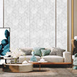 WENMER Geometric Hexagon Wallpaper Contact Paper 17.7 Inch x 394 Inch Geometric Hexagon Silver Peel and Stick Wallpaper Removable Vinyl Film for Home Drawer Shelf Use