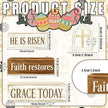 Easter Decorations - He Is Risen Cross Tiered Tray Decor - Faith Restores Grace Today Religious Wooden Tabletop Sign - Farmhouse Easter Christian Home Decor Indoor - Spring Home Decor for Living Room, Kitchen Counter, Seasonal Farmhouse Display