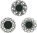 Retro Silver Mirrors for Wall Pack of 3. Round Mirrors. Decorative Mirrors.Wall Mirrors for Decor Home DecorPlastic Frames.Glass Mirrors.Make Old Silver Color.