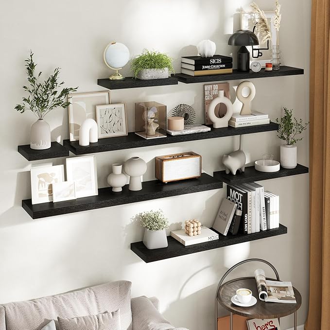 30 Inch Floating Shelves for Wall Set of 2, 8
