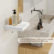 8 Inch Deep Floating Shelves White, Rustic Wood Floating Shelf for Home Decor, 8 x 8 Inch Square Wall Shelves, Wooden Storage & Display Shelves for Kitchen, Bathroom, Living Room, Set of 2