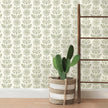 Wudnaye Vintage Floral Peel and Stick Wallpaper Beige Floral Contact Paper 17.7in × 196.8in Tulip Self Adhesive Wallpaper Boho Flowers Removable Waterproof Wall Paper for Bathroom Bedroom Decorative