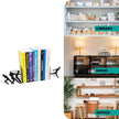 Tug of War Theme Book Holder Organizer – Steel, Black, Creative and Fun Design – Keeps Upright, Adds Personality to Home Decor, Great Gift Idea – Fun Collection – Geguton