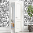 17.3”x300” Black and White Polka-Dot Wallpaper Self-Adhesive Contact Paper Moire Dot Peel and Stick Decorative Wallpaper Spots Contact Paper for Walls Bedroom Living Room