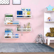 NATURE SUPPLIES Set of 4, White Floating Nursery Book Shelves, 16.4
