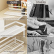 Pull Out Spice Rack Organizer for Cabinet, 2 Pack Metal Seasoning Organizer Slide Out Spice Storage Shelf No Assembly Vertical Spice Rack Pullout for Kitchen & Bahthroom No Drill(2 Tier,White)