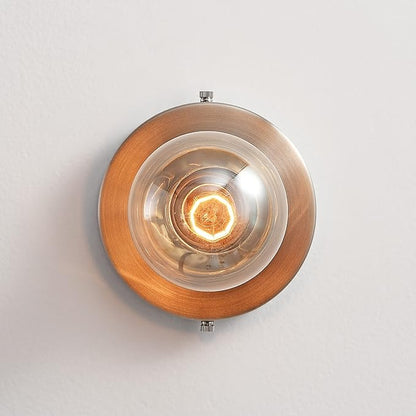 BRIGHTTIA Luna Uno 1-Light Wall Sconce - Mid Century Industrial Modern Flush Mount Fixture For Wall & Ceiling - Minimalist Lamp For Bathroom And Small Spaces - Brushed Nickel (BC0026-1N)