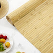 Juexica 1 Pcs Natural Bamboo Wall Panel for Interior Wall 48''x96'' Bamboo Covering Renewable Pole Wainscoting Room Divider Wrap Decor for Bedroom Living Room Kitchen Island Office (Natural)