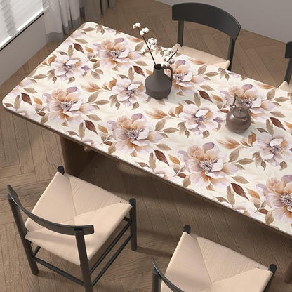 Purple Floral Peel and Stick Wallpaper Watercolor Contact Paper 17.5" × 118" Waterproof Vinyl Self Adhesive Vintage Brown Flower Wall Paper for Bedroom Walls Cabinet Locker Decor