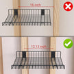 2 Pack Garage Wall Shelf, Wall Mounted Storage Shelves, Heavy Duty Metal Shelves for Room Wall, Loads 80 LBS Floating Shelves Mesh Storage Rack for Garage, Office, Basement,Wall Cabinet and Kitchen