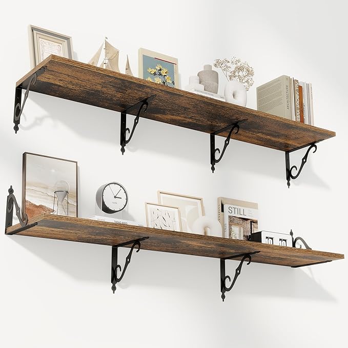 RICHFOCUS 12 Inch Deep Floating Shelves for Wall, 55