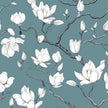 Blue and White Wallpaper Peel and Stick Vintage Floral Contact Paper for Bedroom Waterproof Self Adhesive Boho Leaf Wall Paper for Cabinets Locker Walls Bookcase Decor 17.5