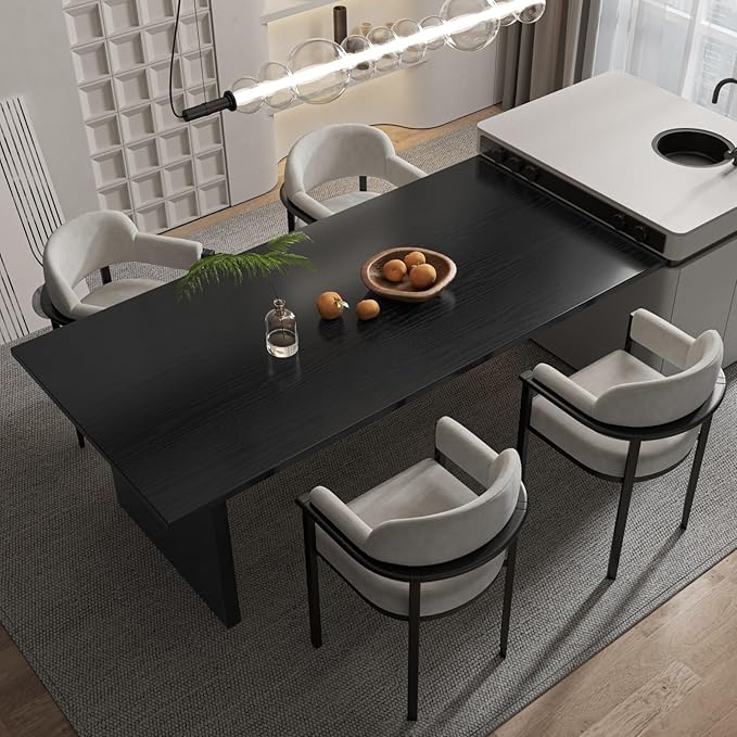 Abyssaly Black Wood Wallpaper 15.7 Inch X 118 Inch Peel and Stick Paper for Countertops, Authentic Wood Look, Durable, Thickening Home Office Decoration