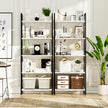 NUMENN Bookshelf, 5 Tier Bookshelves, Home Office Bookcase Shelf Storage Organizer, Free Standing Storage Shelving Unit for Bedroom, Living Room and Home Office, White Marble