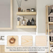 Marsmiles Natural Floating Shelves for Wall - 24 Inch Unfinished Wooden Floating Shelves Set of 2-24 Inch Wide x 7.7 Inch Deep x 1.6 Inch Thick Natural Wood Shelves for Room Wall