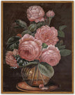 SHENIFY Vintage Flower Framed Canvas Wall Art Peony Classic Paintings Modern Kitchen Bathroom Office Decor - 11x14in Natural Framed