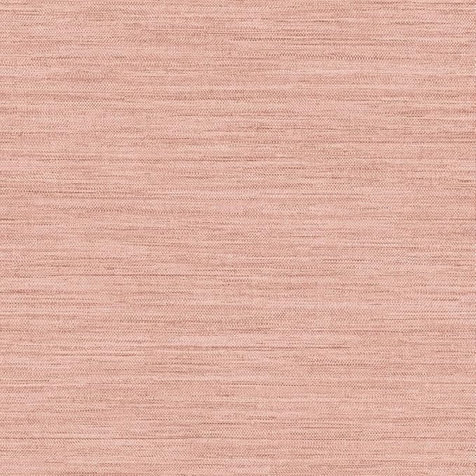 Tempaper Textured Salmon Pink Horizontal Faux Grasscloth Removable Peel and Stick Wallpaper, 20.5 in X 16.5 ft, Made in The USA