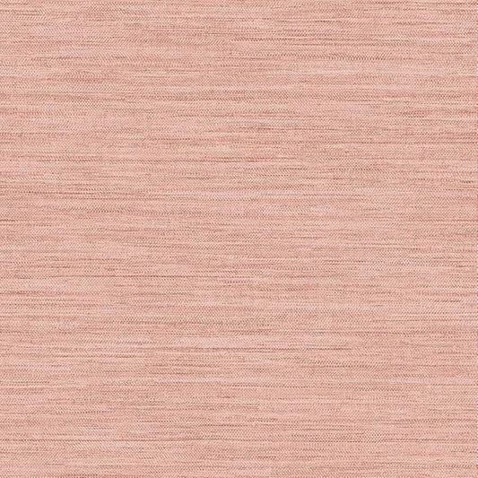 Tempaper Textured Salmon Pink Horizontal Faux Grasscloth Removable Peel and Stick Wallpaper, 20.5 in X 16.5 ft, Made in The USA