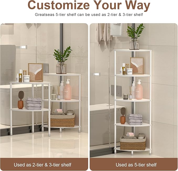 5 Tier Corner Shelf Stand, 44.1