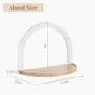Boho Wall Decor: Decorative Floating Shelves Mid Century Modern MCM Hanging Shelf for Displaying Plants Small Items