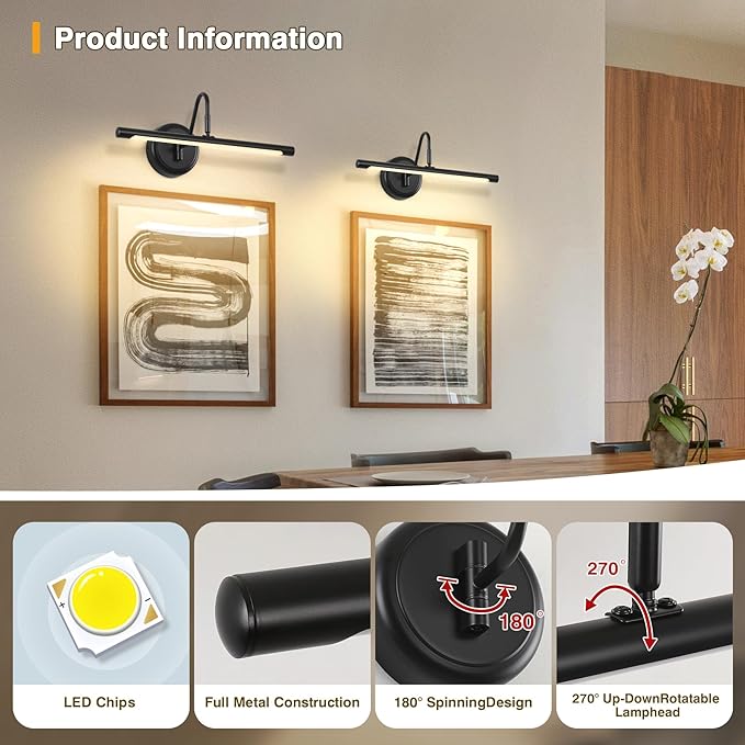 JOOSENLUX Picture Lights for Paintings Hardwired 16.5