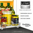 LYNK PROFESSIONAL® Pull Out Spice Rack Organizer for Inside Kitchen Cabinets - 10-3/8 inch Wide - Slide Out Drawer – Chrome Sliding Spice Organization for cabinet - Spice Racks - 1 Tier