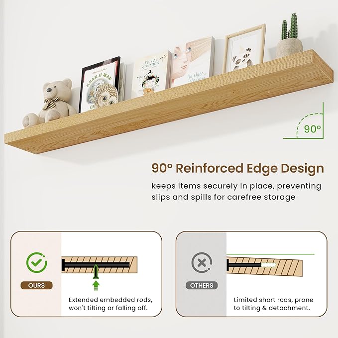 72in Floating Shelves for Wall, 72