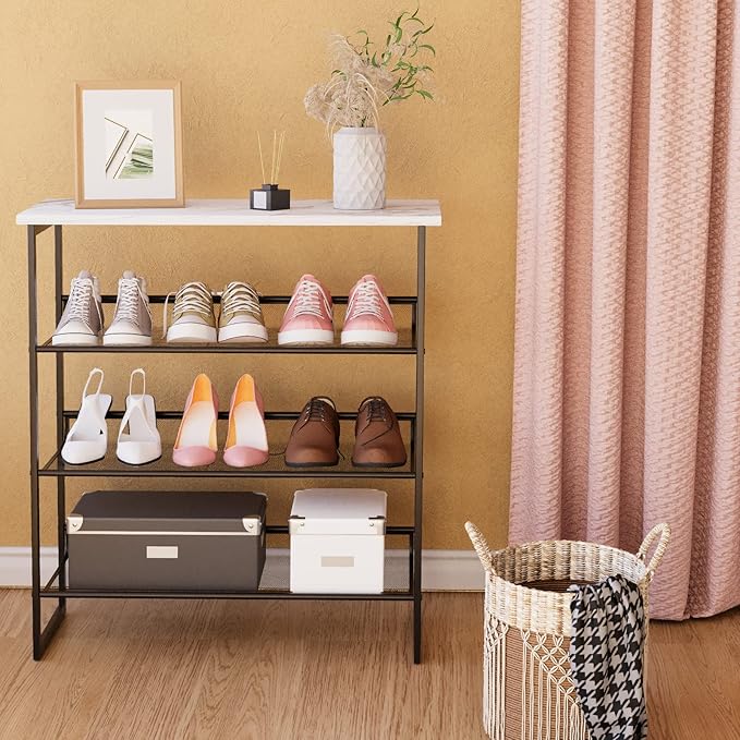 Garden 4 you Shoe Rack for Entryway 4 Tiers 11.8