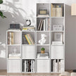 5 Cube Storage Organizer, 5 Tier Cube Low Bookcase Freestanding Storage Display Organizer, Five-Cubes Open Shelf Bookshelf for Home Office White, 5-Cube