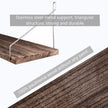 MITIME Floating Shelves Set of 3 Rustic Solid Wood Floating Shelf Wall Storage Shelves for Living Room, Bedroom, Bathroom, Kitchen Laundry, Office.no Drill Shelf(Retro Color L+L+L)
