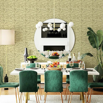 33 Pack 3D Wall Panels for Interior Wall Decor, 12''x12'' Champaign Gold Accent Textured Wall Panels, Wall Covering Panles for Living Room, Gaming Room, TV Background, Cover 32 Sq.Ft