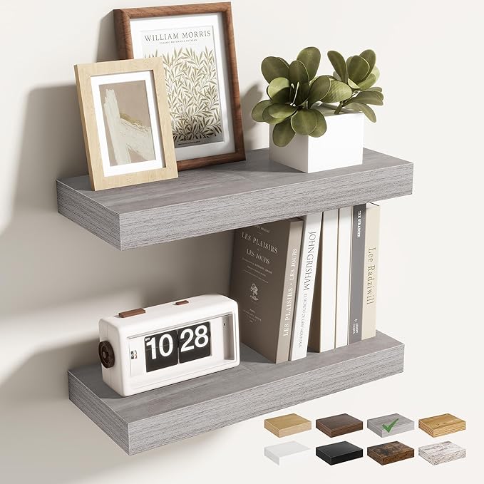 16 Inch Floating Shelves for Wall 2 Pack, 16