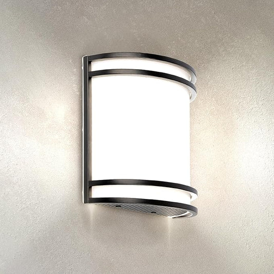 ASD LED Indoor Wall Mount Light Fixture - 8 Inch 15W Modern Interior Matte Black Dimmable Wall Sconce Light - ETL 3000K 4000K 5000K Adjustable - Hallway, Bedroom LED Wall Lights