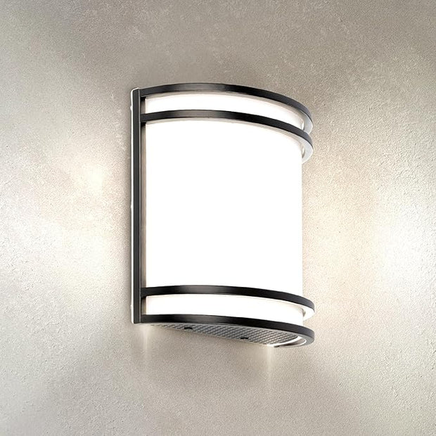 ASD LED Indoor Wall Mount Light Fixture - 8 Inch 15W Modern Interior Matte Black Dimmable Wall Sconce Light - ETL 3000K 4000K 5000K Adjustable - Hallway, Bedroom LED Wall Lights
