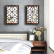 Wocred Set of 2 Rectangular Wall Mirror,Gorgeous Rustic Farmhouse Accent Mirror,Caramel Color Entry Mirror for Bathroom Renovation,Bedrooms,Living Rooms and More(11”x15”)