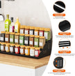 RCHYFEED Spice Rack Organizer for Cabinet, 3 Tier Spice Rack Expandable(13.4
