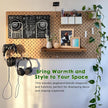 2 Pack Walnut Color Pegboard Shelf, Pegboard Accessories, Wooden Pegboard Shelves with Pegboard Hooks, Compatible with IKEA Skadis Pegboard