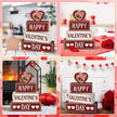 Marsui 4 Pcs Valentine's Day Wooden Signs Heart Truck Table Decor Rustic Distressed Valentines Centerpieces Blocks Farmhouse Tiered Tray Decor Valentine Day Decorations for Home Desk Shelf(Heart)