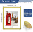 PEALSN 11x14 Picture Frame Set of 6, Display Pictures 8x10 with Mat or 11x14 without Mat for Wall Mounting or Table Top Display, Photo Frames Collage for Wall Decor, Gold.