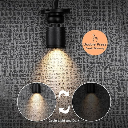5V Dimmable LED Mini Spot Light with 6.6ft Cable, Jewelry/Indoor Picture/Art/Model Display Lights, USB Powered Spotlight for Jewelry Cabinets, Entryways, Tables Shelves (Warm White 3000K, 4 Pack)