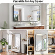 Koonmi Black Framed Bathroom Mirror - 36x60 Inch Shatterproof Tempered Glass Vanity Mirror for Bathroom Sink, Wall Mounted with Matte Aluminum Alloy Frame, No Distortion, Modern Decor
