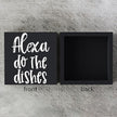 Funny Kitchen Wooden Box Sign Plaque Alexa Do the Dishes Black Wood Box Sign Rustic Art Home Kitchen Shelf Desk Decor 5 x 5 x 1 Inches…