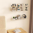 18'' Clear Acrylic Bookshelf 2 Pack, Acrylic Floating Book Shelves, Wall Mounting Invisible Ledge Book Shelf