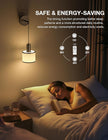 NIORSUN Battery Operated Wall Sconce Set of 2, Black&Off-White Wireless Rechargeable Wall Lights with 5200mAh Dimmable Detachable Bulbs and Remote, 9 Colors Sconces Wall Decor for Bedroom Living Room