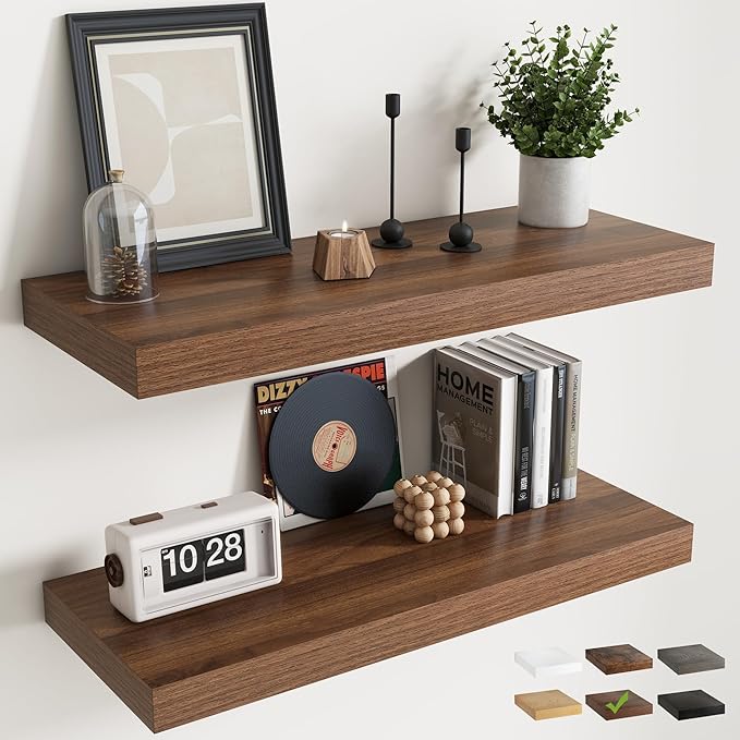 36 Inch Floating Shelves for Wall Set of 2, 12