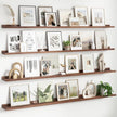 Floating Picture Ledge Shelves for Wall Set of 4, 72 Inch Wall Shelves with Lip Long Large Nursery Book Shelf for Toys Storage Kids Bookshelf Wall Mounted Living Room Bedroom Decor Frames