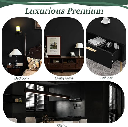 Dimoon 590''x17.7'' Peel and Stick Wallpaper Black Contact Paper for New Environmentally Friendly Materials Thickening Upgrade Embossed Renter Friendly Wall Paper Modern Vinyl Wrap Countertop Bedroom