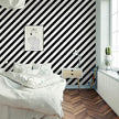 Guvana Stripe Black and White Peel and Stick Wallpaper Self-Adhesive Wallpaper 118