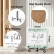 Inspirational Christian Desk Decor, Be Still And Know That I Am God Eucalyptus Sign, Desk Decorations For Office Home Living Room Bathroom, Eucalyptus Shelf Decor, Wooden Plaque With Stand (07)